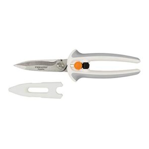 Fiskars Crafts Easy Action PowerCut Snips, 8, White/Gray