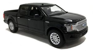 2019 ford f-150 limited crew cab pickup truck black 1/24-1/27 diecast model car by motormax 79364
