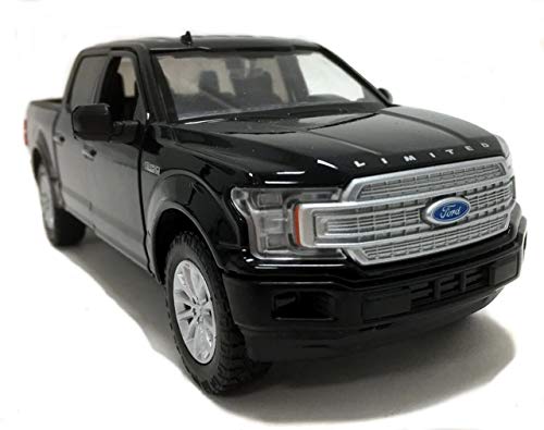 2019 Ford F-150 Limited Crew Cab Pickup Truck Black 1/24-1/27 Diecast Model Car by Motormax 79364