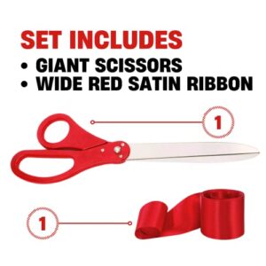 Grand Opening Ribbon Cutting Ceremony Kit 25" Grand Opening Ribbon and Scissors for Special Events Inaugurations and Ceremonies