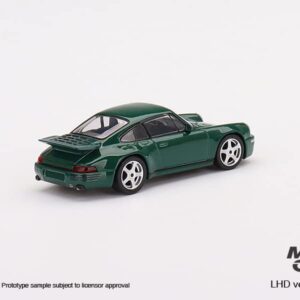 True Scale Miniatures Model Car Compatible with Porsche 911 RUF CTR Anniversary Irish Green 1/64 Diecast Model Car MGT00385