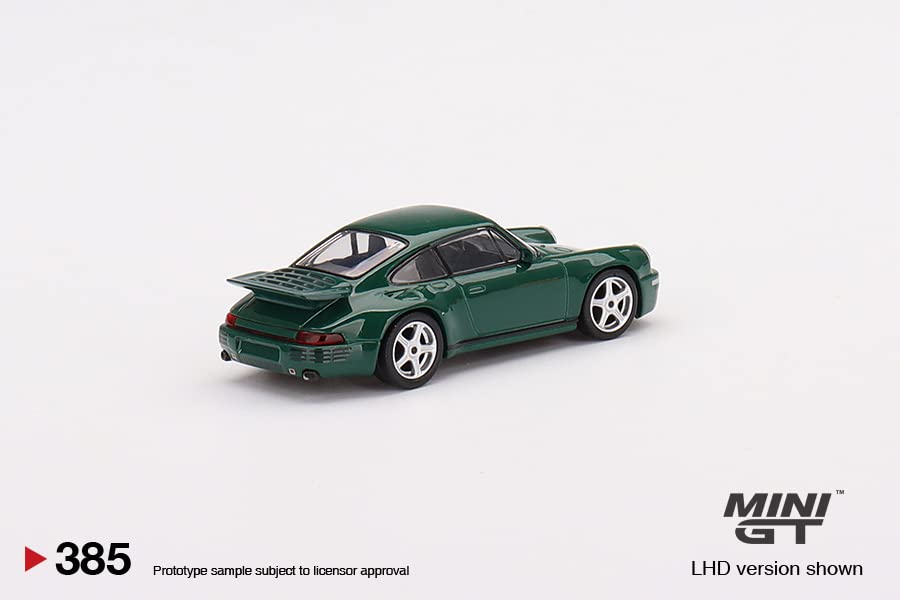 True Scale Miniatures Model Car Compatible with Porsche 911 RUF CTR Anniversary Irish Green 1/64 Diecast Model Car MGT00385