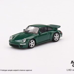 True Scale Miniatures Model Car Compatible with Porsche 911 RUF CTR Anniversary Irish Green 1/64 Diecast Model Car MGT00385