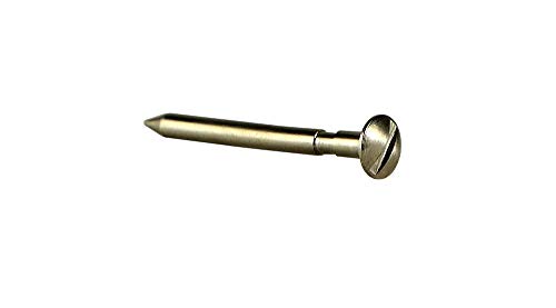 Bent 1.5 Degree Pine Derby Axle with Easy Turn Screw Driver Slot – Polished Nickel Plated PRO Grooved Steering Axle (1 Axle)