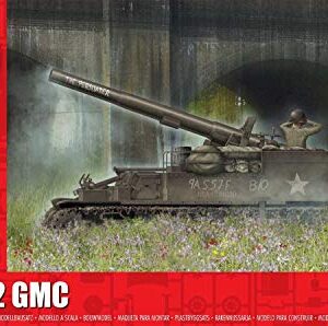 Airfix M12 GMC 1:35 WWII Military Tank Armor Plastic Model Kit A1372, Unpainted