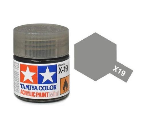 Tamiya Models X-19 Mini Acrylic Paint, Smoke