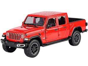 motormax toy 2021 gladiator overland (closed top) pickup truck red 124-127 diecast model car by motormax 79365