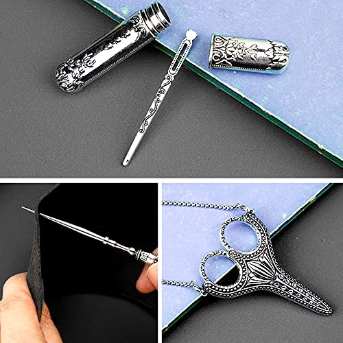 Embroidery Scissors, Stainless Steel Safety Scissors,Thread Cutter with Sheath, Sewing Needle Case,Awl,Thimble for Sewing, Cutting,Art Work,Embroidery, Needlework