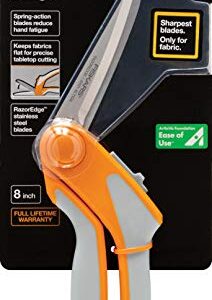 Fiskars 190850 8 Inch RazorEdge Easy Action Fabric Shears for Tabletop Cutting, Stainless-steel