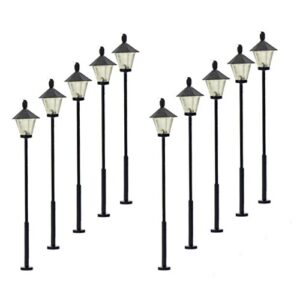lym09 10 pcs model railway led lamppost lamps street lgihts n scale 4.7cm 1.85inch 12v new