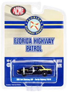 1991 ssp police black and cream florida highway patrol 1/64 diecast model car by greenlight for acme 51494