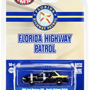 1991 SSP Police Black and Cream Florida Highway Patrol 1/64 Diecast Model Car by Greenlight for Acme 51494