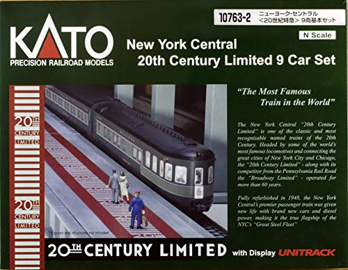 Kato USA Model Train Products N Scale New York Central 20th Century Limited 9-Car Set