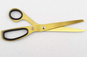 fengtaiyuan j01 scissors, 8in gold, stainless steel, offices, households, diy, embroidery, dressmaking (j01)