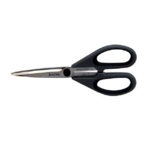 x-acto multi-material scissors with heavy duty 3mm stainless steel blades (x3038) , black