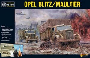 bolt action opel blitz/maultier truck 1:56 wwii military wargaming plastic model kit