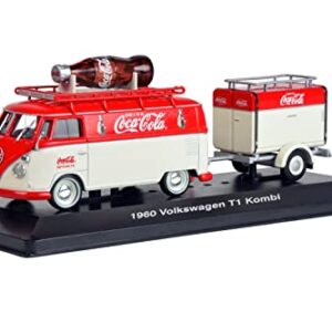 1:43 Coca-Cola 1960 Volkswagen Kombi T1 with Trailer - Motor City Classics