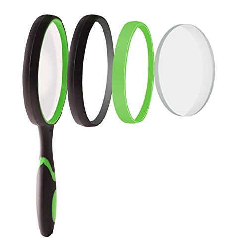 10X Magnifying Glass,Handheld Reading Magnifier for Senior and Kids,75mm Large Magnifying Lens for Reading and Hobbies