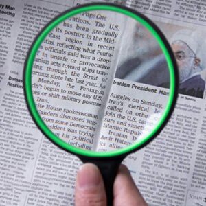 10X Magnifying Glass,Handheld Reading Magnifier for Senior and Kids,75mm Large Magnifying Lens for Reading and Hobbies