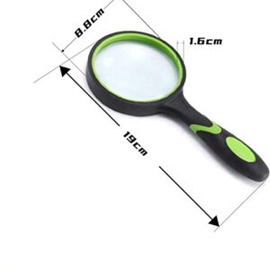 10X Magnifying Glass,Handheld Reading Magnifier for Senior and Kids,75mm Large Magnifying Lens for Reading and Hobbies