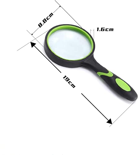 10X Magnifying Glass,Handheld Reading Magnifier for Senior and Kids,75mm Large Magnifying Lens for Reading and Hobbies