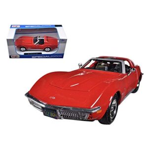 maisto 1970 chevy corvette t-top 1/24 scale diecast model car red