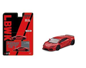 true scale miniatures lb works model car compatible with lamborghini huracan ver. 2 (red) limited edition 1/64 diecast model car mgt00375