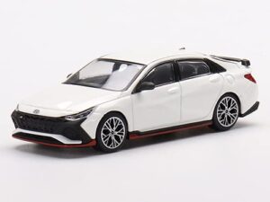 hyundai elantra n ceramic white limited edition to 1560 pieces worldwide 1/64 diecast model car by true scale miniatures mgt00427