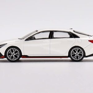 Hyundai Elantra N Ceramic White Limited Edition to 1560 Pieces Worldwide 1/64 Diecast Model Car by True Scale Miniatures MGT00427