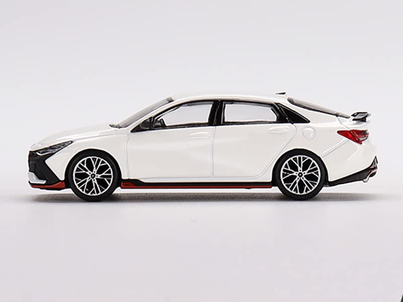 Hyundai Elantra N Ceramic White Limited Edition to 1560 Pieces Worldwide 1/64 Diecast Model Car by True Scale Miniatures MGT00427