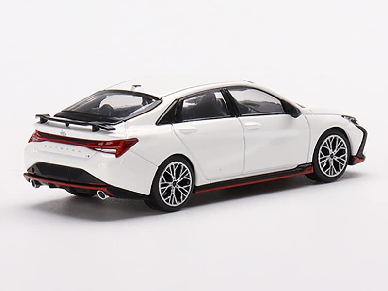 Hyundai Elantra N Ceramic White Limited Edition to 1560 Pieces Worldwide 1/64 Diecast Model Car by True Scale Miniatures MGT00427