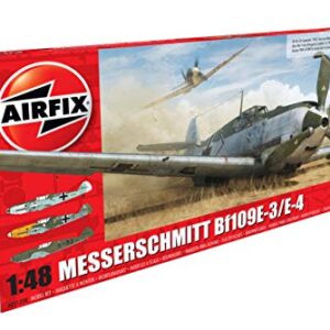 Airfix Quickbuild Messerschmitt Bf109E-4 / E-1 1:48 Military Aviation Plastic Model Kit A05120B, Multicolor