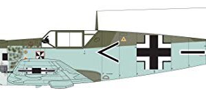 Airfix Quickbuild Messerschmitt Bf109E-4 / E-1 1:48 Military Aviation Plastic Model Kit A05120B, Multicolor