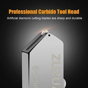 ZUZUAN Glass Cutter 2mm-20mm, Upgrade Glass Cutter Tool, Pencil Style Oil Feed Carbide Tip for Glass Cutting/Tiles/Mirror/Mosaic