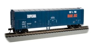 bachmann trains – 50’ steel reefer – tropicana #13088 (blue & silver) – ho scale