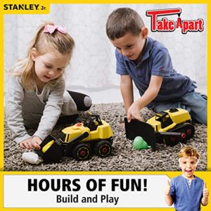 Stanley Jr Take Apart Cement Mixer Kit for Kids TT003-SY: Children’s 23 Piece Yellow STEM Construction Toy Truck with Figure Screwdriver Bolts, Ages 3+