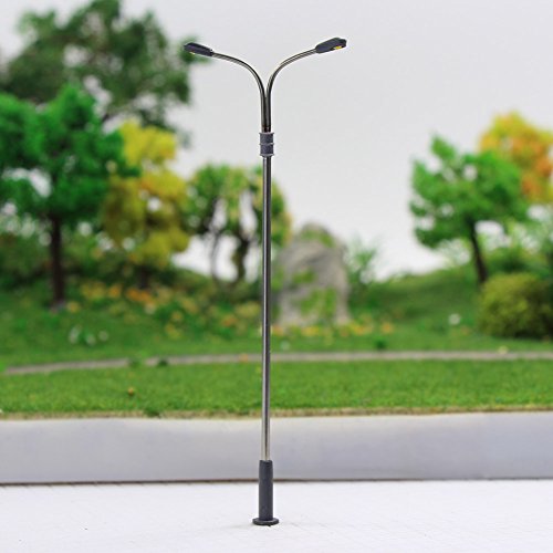 LQS13W 10pcs Model Railway Train Lamp Post Street Lights HO OO TT Scale LEDs New