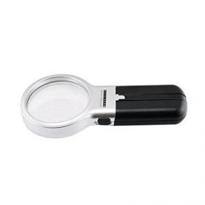 3X LED Light Hands Free Magnifying Glass with Light Stand Foldable Portable Illuminated Magnifier for Reading, Inspection, Soldering, Needlework, Repair, Hobby & Crafts