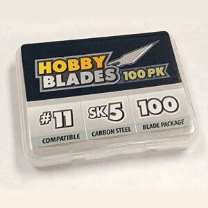 #11 hobby blades – precision cut sk5 carbon steel for art and craft – 100 pack