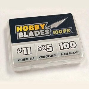 #11 Hobby Blades - Precision Cut SK5 Carbon Steel for Art and Craft - 100 Pack