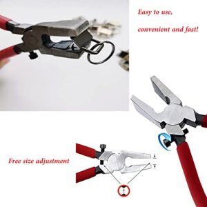 41 Sets Key Fob Hardware and Glass Running Pliers Tool, for Key Fob Hardware Install, Silver