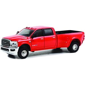 greenlight 46090-e dually drivers series 9 – 2021 ram 3500 dually – limited longhorn edition – flame red clear-coat 1:64 scale