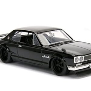 Jada Toys Fast & Furious 1:24 Brians's Nissan Skyline 2000 GT-R Die-cast Car, Toys for Kids and Adults (JA99686) , Black