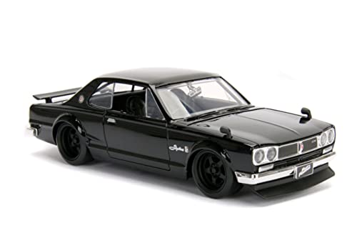 Jada Toys Fast & Furious 1:24 Brians's Nissan Skyline 2000 GT-R Die-cast Car, Toys for Kids and Adults (JA99686) , Black