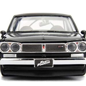 Jada Toys Fast & Furious 1:24 Brians's Nissan Skyline 2000 GT-R Die-cast Car, Toys for Kids and Adults (JA99686) , Black