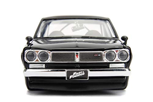 Jada Toys Fast & Furious 1:24 Brians's Nissan Skyline 2000 GT-R Die-cast Car, Toys for Kids and Adults (JA99686) , Black