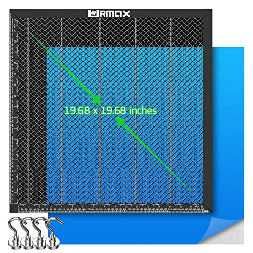 URMAX Honeycomb Laser Bed, Laser Cutter 19.68x 19.68x 0.87 inch Honeycomb Working Panel Set for CO2 or Diode Laser Engraver Cutting Machine,Honeycomb Working Table with Aluminum Plate