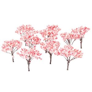 20pcs 6.5cm blossom cherry ho oo scale model trees scenery railroad layout scene