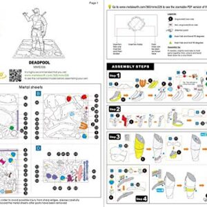 Fascinations Metal Earth Marvel Deadpool 3D Metal Model Kit