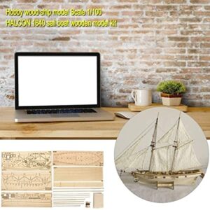 EastVita Wooden Model Ships Kits to Build for Adults, Wooden Ship Model Kit, 1/100 Scale Wooden Wood Sailboat Ship Kits for Collections Handmade Competition Boat Model Hobby